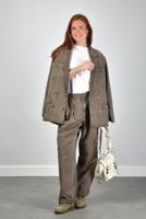 Marant Etoile broek Nadine PA0634FA-D1G04E dark bronze