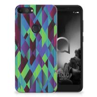 Alcatel 1S (2019) | TPU Hoesje | Abstract Green Blue