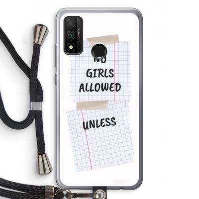 No Girls Allowed Unless: Huawei P Smart (2020) Transparant Hoesje met koord