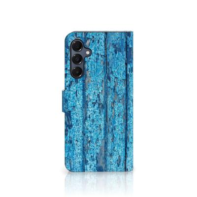 Samsung Galaxy A16 4G/5G | Book Style Case | Wood Blue Samsung Galaxy A16 4G/5G | Book Style Case | Wood Blue