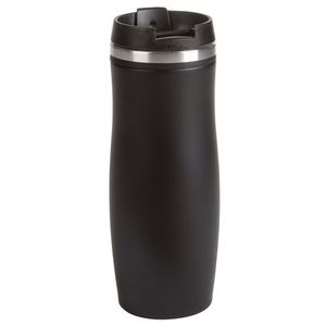 Thermosbeker/warmhoudbeker zwart 400 ml