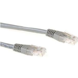 ACT Grijze 1,5 meter U/UTP CAT6A patchkabels met RJ45 connectoren