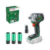 BOSCH Accu-slagmoersleutel - UniversalImpactDrive 18V-350 - 18V - 350 Nm - Accu en lader niet inbegrepen - Inclusief 4-delige doppenset