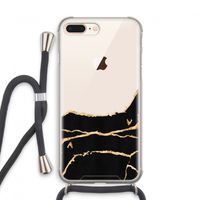 Gouden marmer: iPhone 7 PLUS Transparant Hoesje met koord