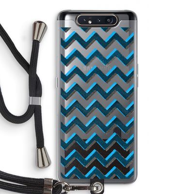 Onderbroken lijn: Samsung Galaxy A80 Transparant Hoesje met koord