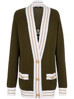 Balmain cardigan à bords contrastants - Marron - thumbnail