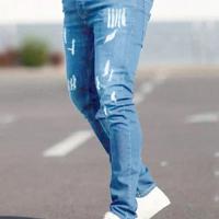 Bon&Bon Men's Ripped Skinny Jeans | Dark Wash Slim Fit Denim Light Wash / M