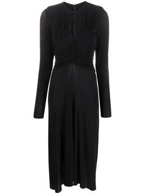 ISABEL MARANT robe mi-longue à manches longues - Noir