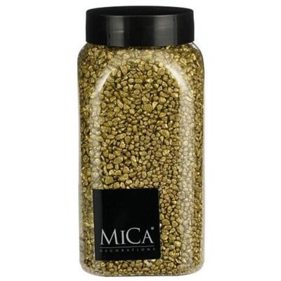 Mica Decorations decoratie stenen/granulaat - 650ml - goud - hobby steentjes