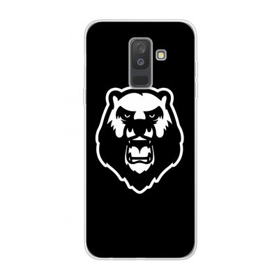 Angry Bear (black): Samsung Galaxy A6 Plus (2018) Transparant Hoesje