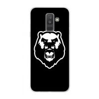 Angry Bear (black): Samsung Galaxy A6 Plus (2018) Transparant Hoesje