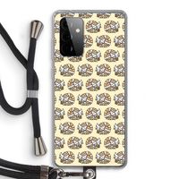 Slapende poes: Samsung Galaxy A72 5G Transparant Hoesje met koord