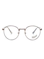 Persol lunettes de vue rondes à effet écailles de tortue - Marron