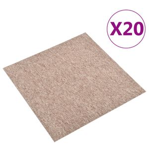 Tapijttegels 20 st 5 m 50x50 cm beige