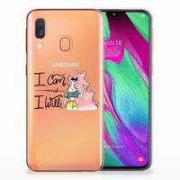 Samsung Galaxy A40 Telefoonhoesje met Naam i Can