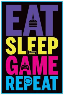 Poster Eat Sleep Game Repeat Gaming 61x91,5cm