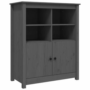 vidaXL Dressoir 83x41,5x100 cm massief grenenhout grijs