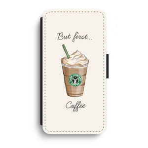But first coffee: iPhone XR Flip Hoesje