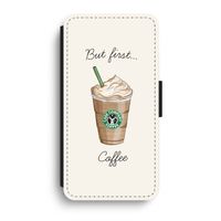 But first coffee: iPhone XR Flip Hoesje
