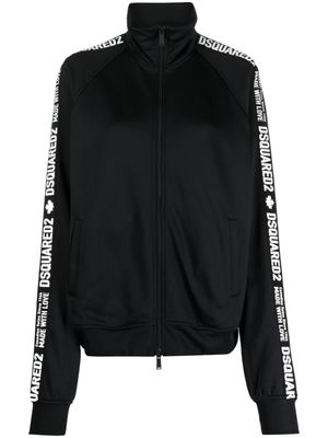 DSQUARED2 sweat en coton à bandes logo - Noir