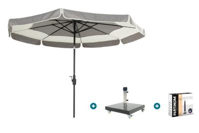 Hartman Tubb stokparasol Ø300 cm. - Grijs met Granada voet en hoes