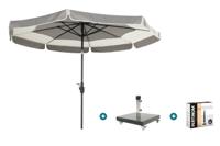 Hartman Tubb stokparasol Ø300 cm. - Grijs met Granada voet en hoes Hartman Tubb stokparasol Ø300 cm. - Grijs met Granada voet en hoes