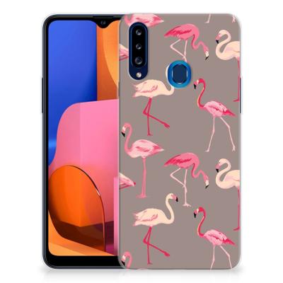 Samsung Galaxy A20s | TPU Hoesje | Flamingo