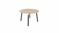 Tafel 9311 rond - 120 cm. - Wit - Eiken licht - Beuken donker - thumbnail