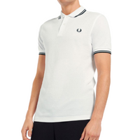 Fred Perry - Twin Tipped Polo Shirt - Wit/ Zwart