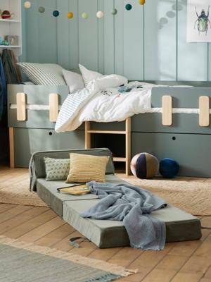 Corduroy bedbank groen