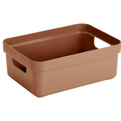 Sunware opbergbox Sigma Home - kunststof - 9 liter - terra - opberg dozen/bakken