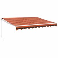vidaXL Luifel uittrekbaar 3x2,5 m stof en aluminium oranje en bruin - thumbnail