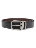 Boggi Milano ceinture en cuir à design réversible - Noir