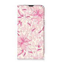 iPhone 14 Smart Cover Pink Flowers - thumbnail