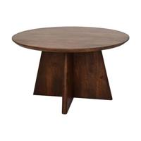 HSM - HSM Collection-Ronde Salontafel Kruispoot-80x80x45-Bruin-Mango