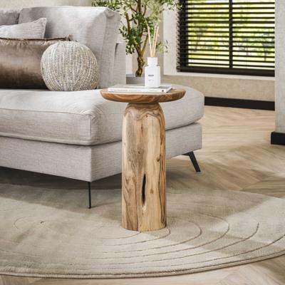 LifestyleFurn Ronde Bijzettafel 'Shavonna' Acaciahout, 35cm
