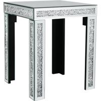 Bijzettafel - Trion Glitt - Console Tafel - 40x50x40cm - Spiegelglas - Glittereffect - Kunststof