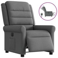 Fauteuil elektrisch verstelbaar stof donkergrijs