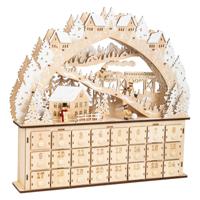 Small Foot - houten adventskalender ski