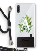 Green Brush: Samsung Galaxy A70 Transparant Hoesje met koord Green Brush: Samsung Galaxy A70 Transparant Hoesje met koord