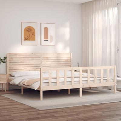 Bedframe zonder matras massief grenenhout 200x200 cm