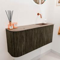 Toiletmeubel Mondiaz Joya Dlux | 91.6 cm | Meubelkleur Shadow | Faye wastafel Arena Wasbak Rechts | Zonder kraangat(en)