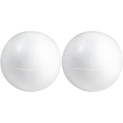 Piepschuim bol/ballsen - 2x - wit - D40 cm - halve schalen - hol - hobby/DIY materiaal