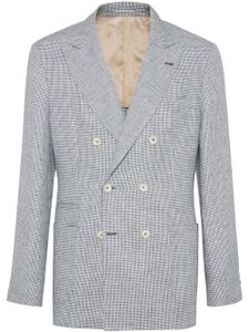 Brunello Cucinelli blazer à boutonnière croisée - Blanc