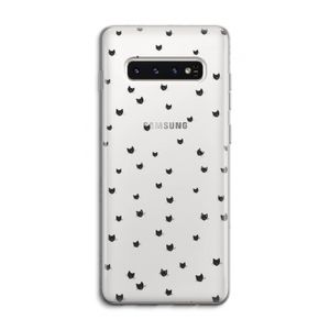 Kleine kattenkopjes: Samsung Galaxy S10 4G Transparant Hoesje