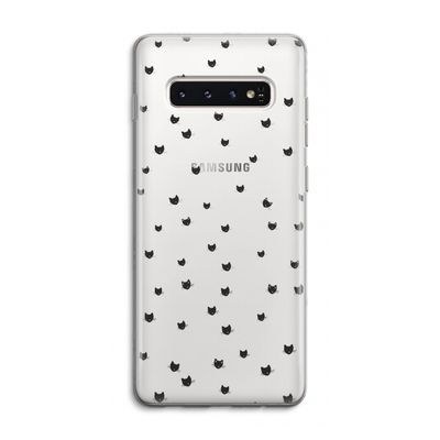 Kleine kattenkopjes: Samsung Galaxy S10 4G Transparant Hoesje