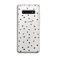 Kleine kattenkopjes: Samsung Galaxy S10 4G Transparant Hoesje