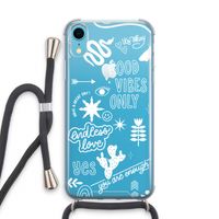 Good vibes: iPhone XR Transparant Hoesje met koord