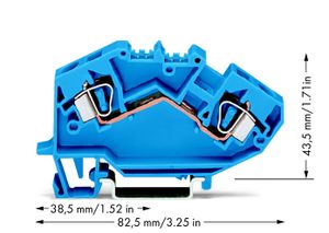 782-604  - Feed-through terminal block 8mm 41A 782-604