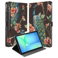 Tablet Book Case Pauw met Bloemen Samsung Galaxy Tab S10 FE Plus Tablet Book Case Pauw met Bloemen Samsung Galaxy Tab S10 FE Plus